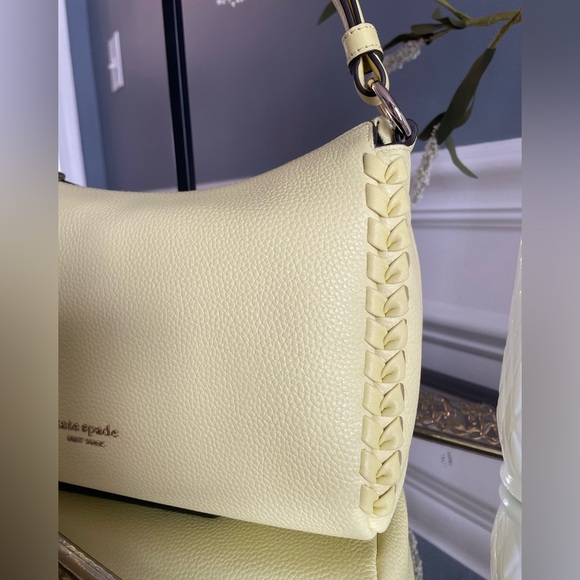 Kate Spade Knott Whipstitch Crossbody Satchel-Suns Out Yellow - Picture 5 of 10